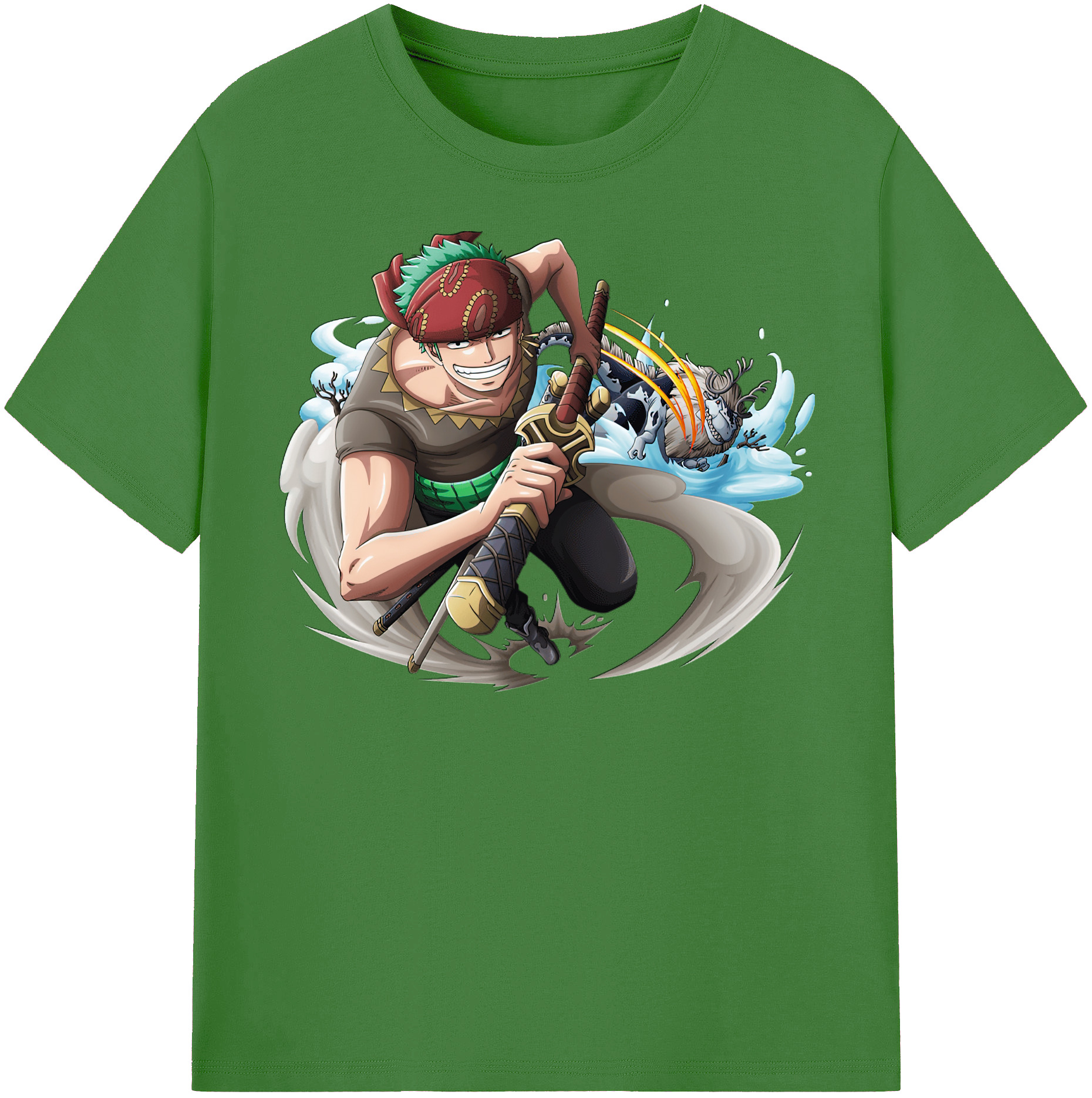 ワンピース ロロノア・ゾロ ONE PIECE Roronoa Zoro レディースカジュアルプリントTシャツ（綿100％）